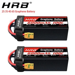 2PC  Graphene Battery 2S 3S 4S 6S RC Lipo  11.1v 14.8v 22.2v 1300mah 1500mah 2200mah 4000mah 5000mah 6000mah 100C