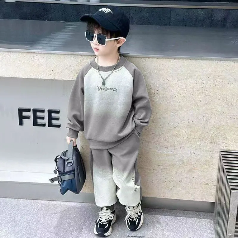 

Комплект свитшотов, зимняя одежда, детская одежда, верхняя нижняя одежда для мальчиков 7, 8 лет, осенние детские комплекты для мальчиков и девочек