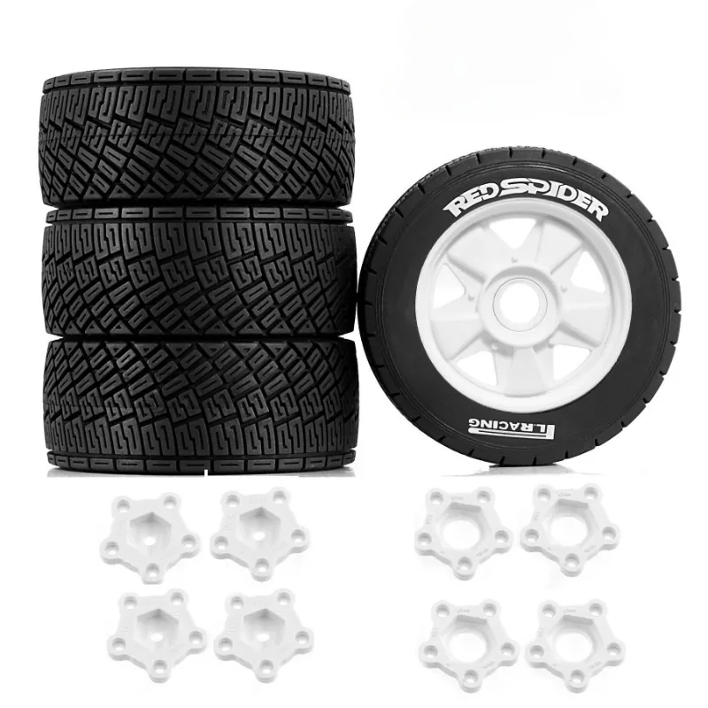 

Racing Tires 100X40mm Adapter 17mm/12mm/14mm 4PCS for 1/6 KM 1/7 1/8 MJX W247 RC Model Rally Car Accessories