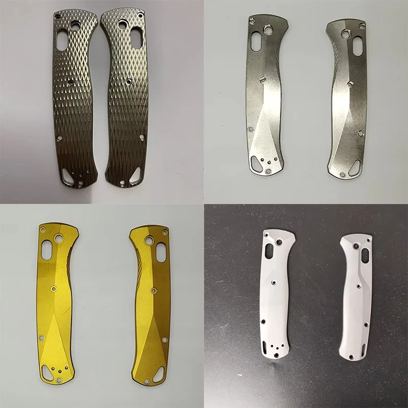 

5 вариантов титановых накладок на рукоятки для ножей Benchmade Bugout 535, аксессуары для изготовления рукояток.