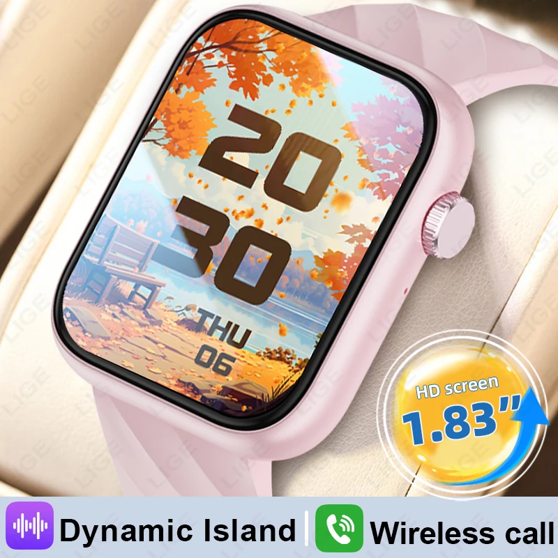 

LIGE New 2026 Smart Watch 1.83inch HD Display Answer Make Call Message Preview Sport Modes Weather Forecast Men Women Smartwatch