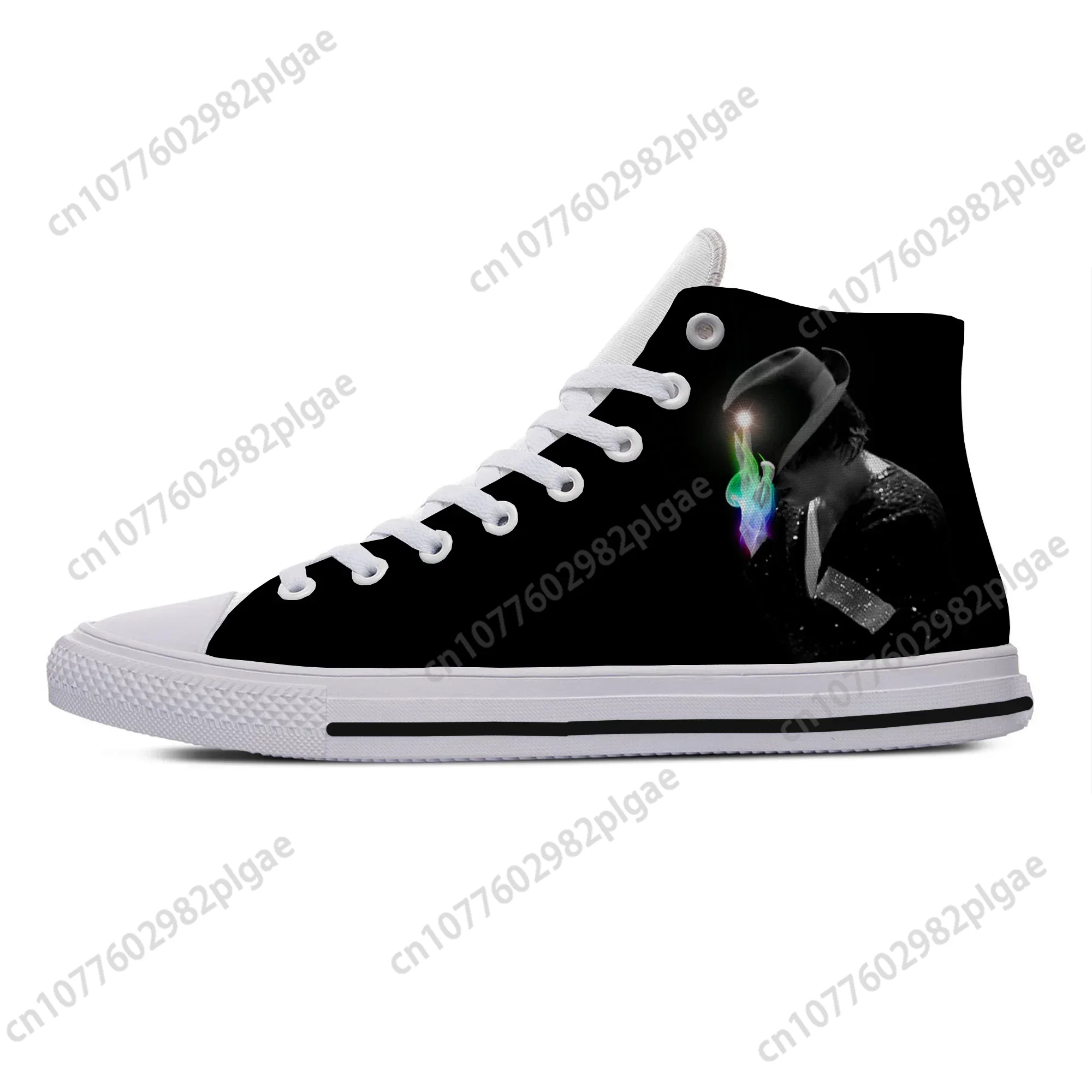 Zapatillas de deporte ligeras para hombre y mujer, zapatos de lona a la moda, estilo Hip Hop, King of Pop, Michael Jackson