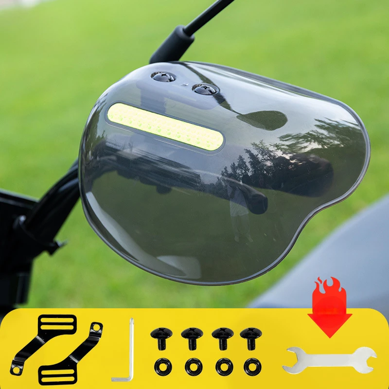 العالمي للدراجات النارية غطاء المقود مقاوم للماء يندبروف ظلة غير نافذ للمطر المضادة للسقوط أربعة مواسم سيارة كهربائية Handguard