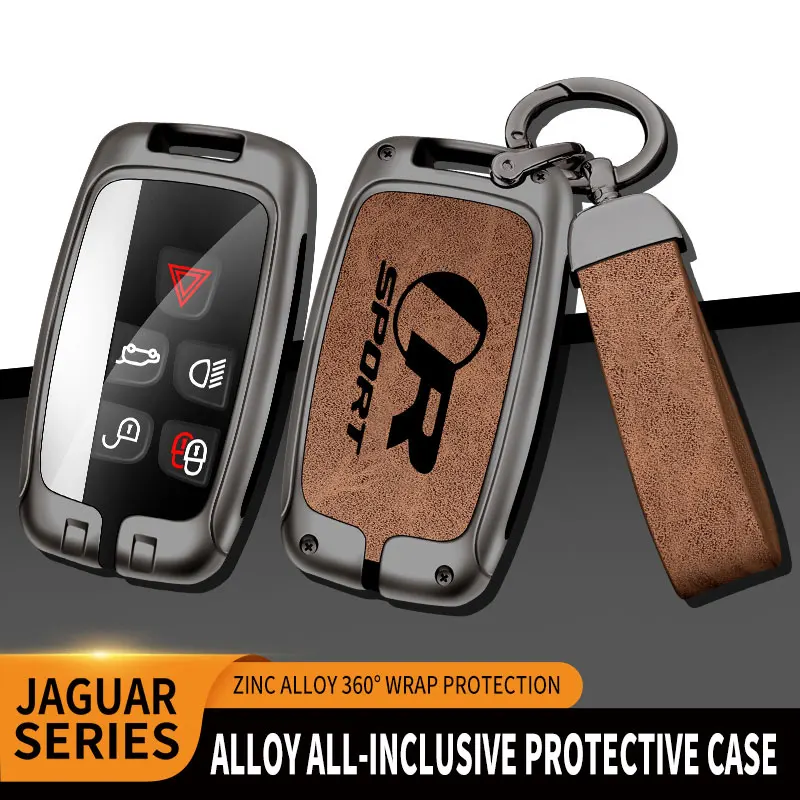 Zinc Alloy Car Key Case For Jaguar R Sport Remote Control Protector For Jaguar F-PACE XF XJ XE XJL F-TYPE Key Cover Accessories