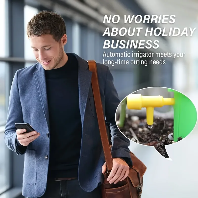 Automatic flower watering device, lazy gardening tool, adjustable plant nozzle and drip control valve, automatic drip device