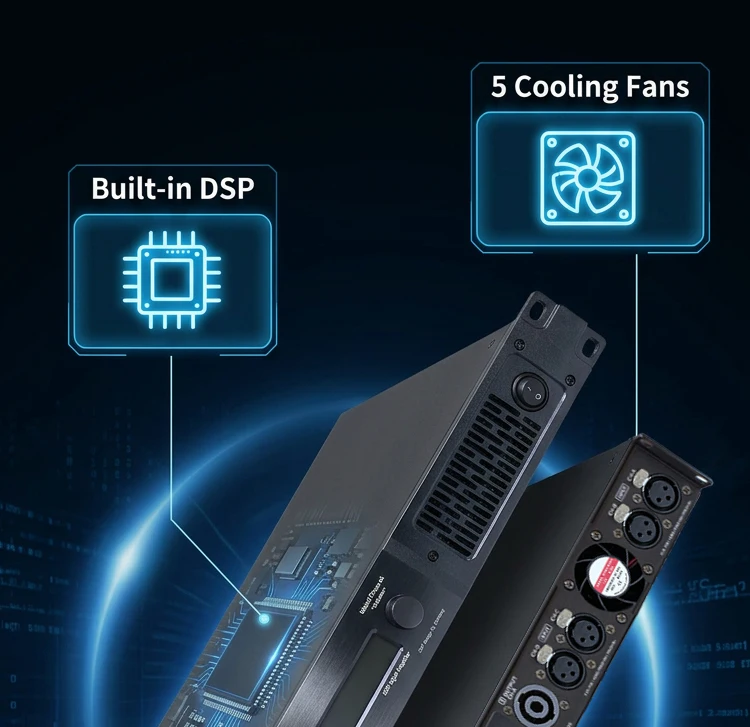 Bestseller Paulkitson PD4 Serie DSP Digitaler Leistungsverstärker PC-Fernabstimmung Klarer Klang Geringe Verzerrung Professionell für Bar und Zuhause – Detail 9