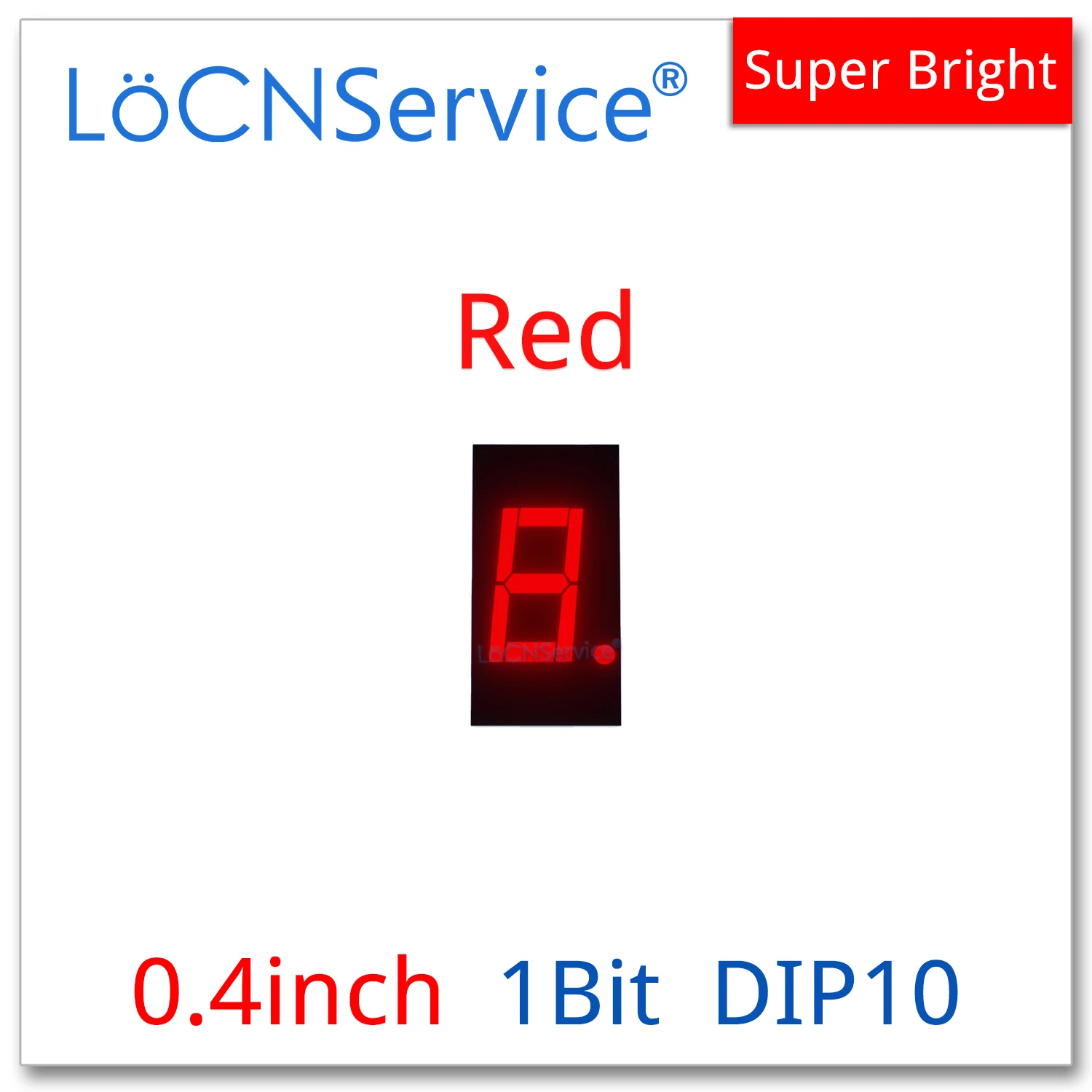 LoCNService 30PCS 0.4Inch Digital Tube LED Display 1 Bit Red Common Anode / Cathode 7 Segment 0.4 inch