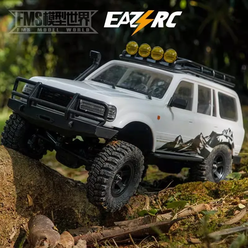 EAZYRC Cars Snow Mountain Storm RTR 1/18 RC Four-Wheel Drive Crawler Realistic JC80 Desktop Electric Toy Model Car, Perfect Gift