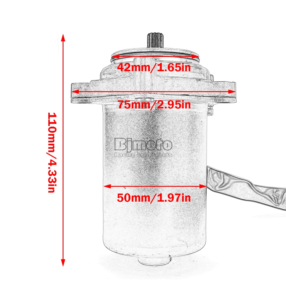 Motorrad-Anlasser für Honda TRX350FEY Rancher TRX350FEY FourTrax 350 ES 31300-HN5-A11 TRX250TE Four Trax 250 ES 2002-2024 – Detail 2