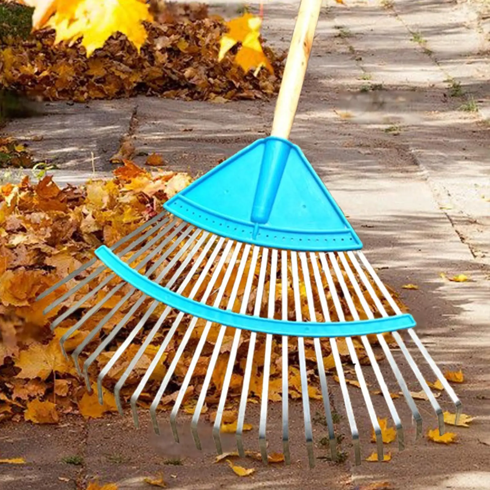 Blue Garden Rake Head Only for Leaf Collecting Weed Removal Farm Work Tool