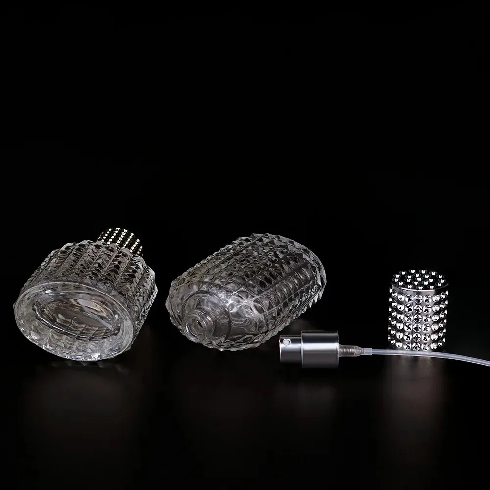 3pcs 30/50ml Pineapple Bottle Glass Portable Refillable Perfume Bottle Cosmetic Container Empty Spray Atomizer Travel Sub-bottle