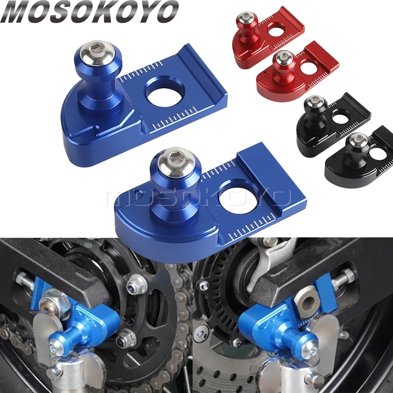 Swingarm Spools Chain Adjusters Block For Yamaha Tenere 700 Rally Edition XSR Tracer 900 Chain Tensioner Swing Arm Spools Slider