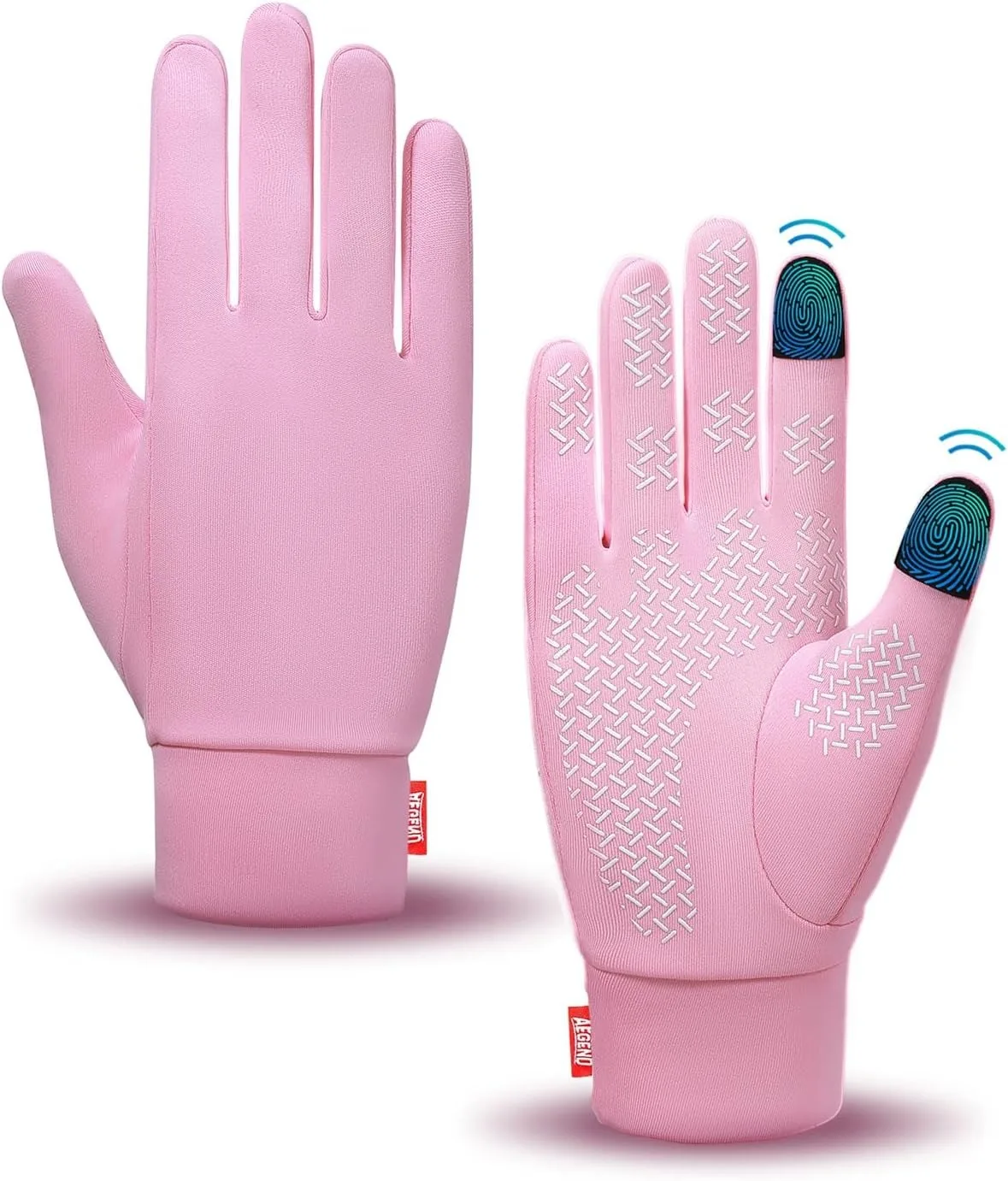 

Aegend Lightweight Winter Gloves for Men Women, Warm Running Gloves Touchscreen Thermal Glove Liners for Cold Weather Driving, C