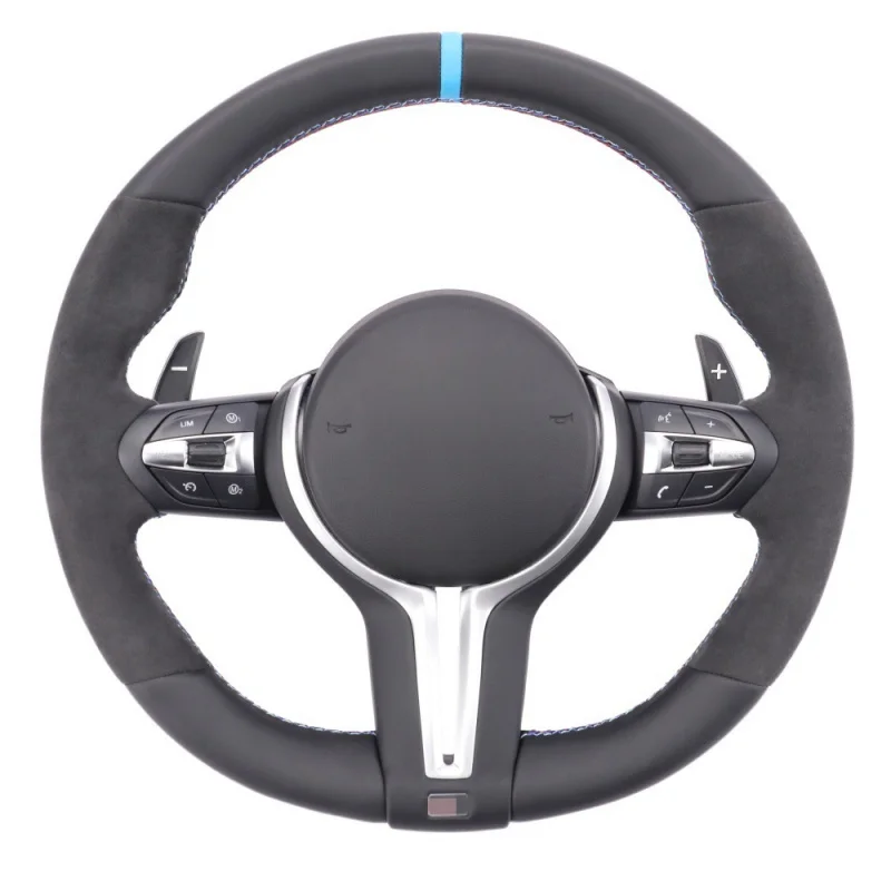 For BMW 1234567 Series X1X5X3X6M3M6 modified MP red label semi-suede steering wheel