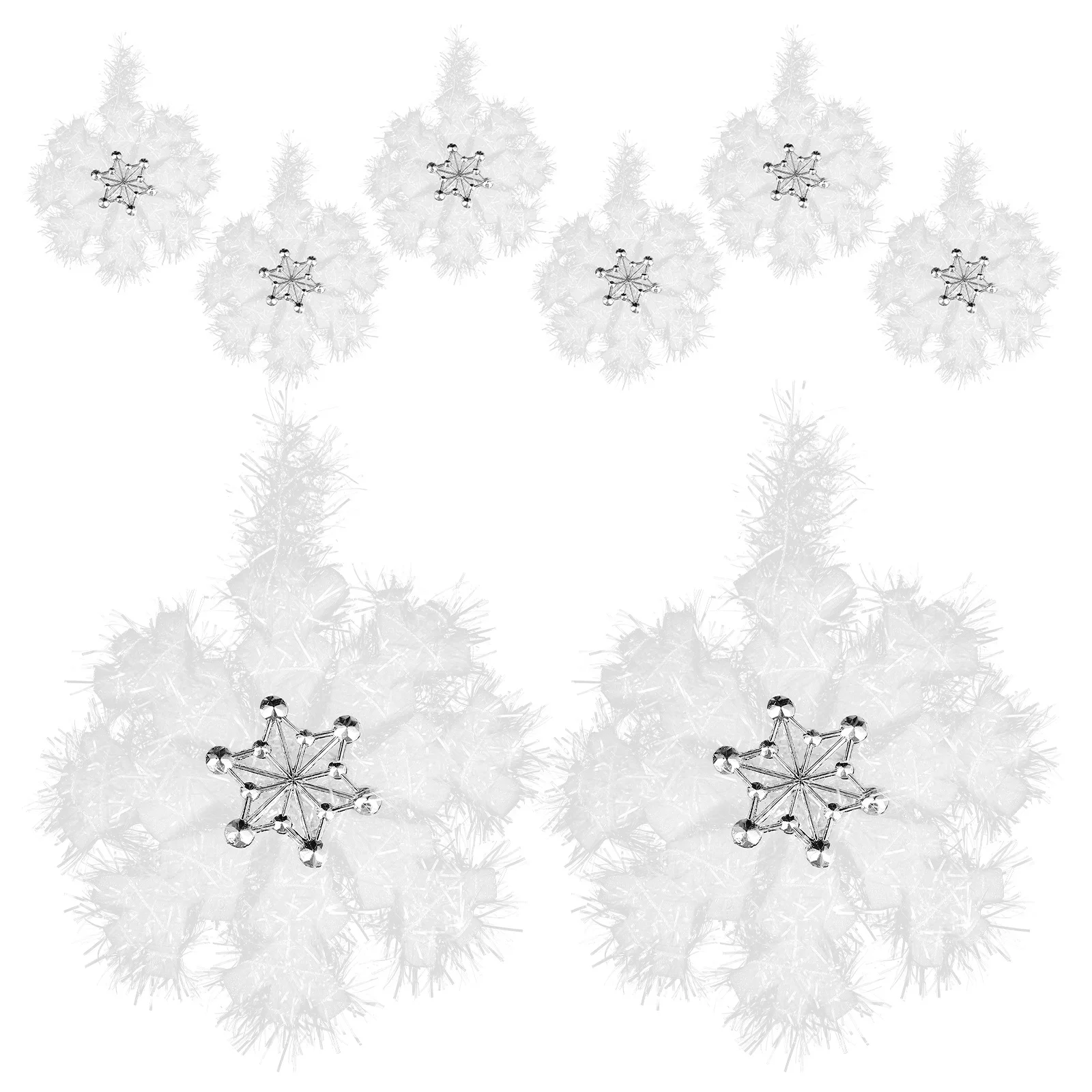 

8Pcs Snowflake Hanging Decorations Large Christmas Pendant Winter Holiday Ceiling Ornaments Xmas Party Decor Snowman Ornaments