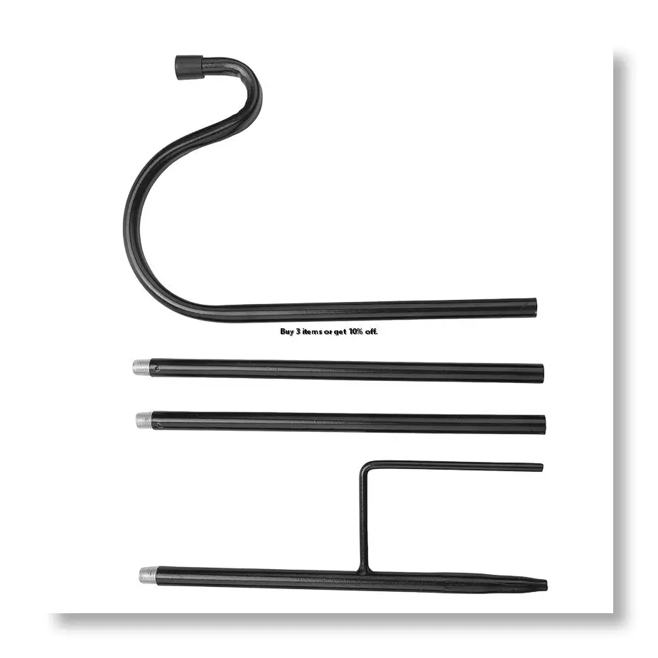 ●Shepherd Hooks Rust Resistant Garden Stake Outdoor Metal Plant Stand Hanger Bird Feeder Pole 80.5X10X1cm