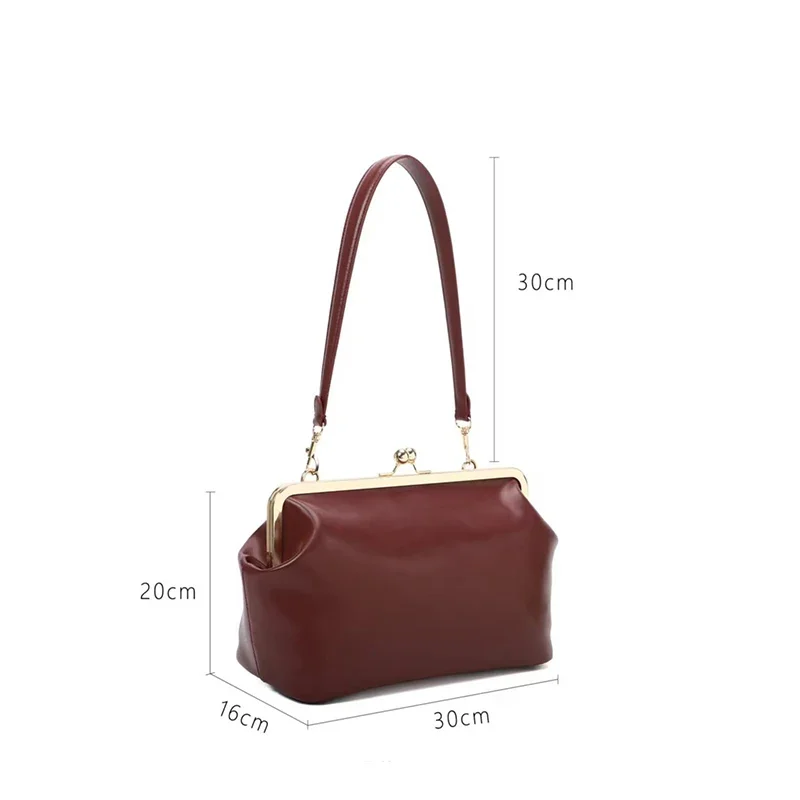 Retro-Rahmen-Clutch-Handtasche im europäisch-amerikanischen Stil, große Muscheltasche, Designer-Luxus-Abendtasche, modische Schultertasche – Detail 1