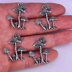 5pcs 24mm*27mm new lucky Butterfly chams Mushroom pendant charm for DIY women man Accessories