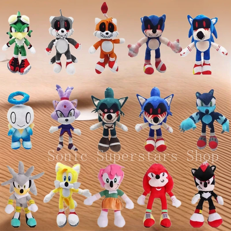 New Supersonic Mouse Tail Shadow Cartoon Soft Plush Toy Super Sonic Talsnak Hedgehog Amy Game Doll Decoration Toy Boys and Girls