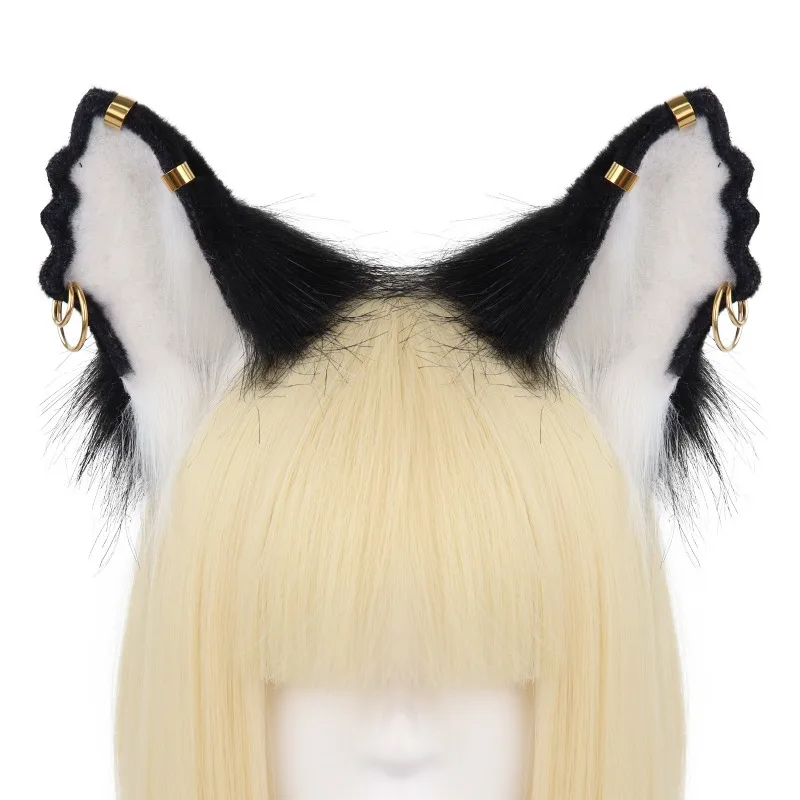 Practical Animal Cat Ears Headband Artificial Faux Furs Lolita Ears Headwear Reusable Hair Accessories Gothic Headband Halloween