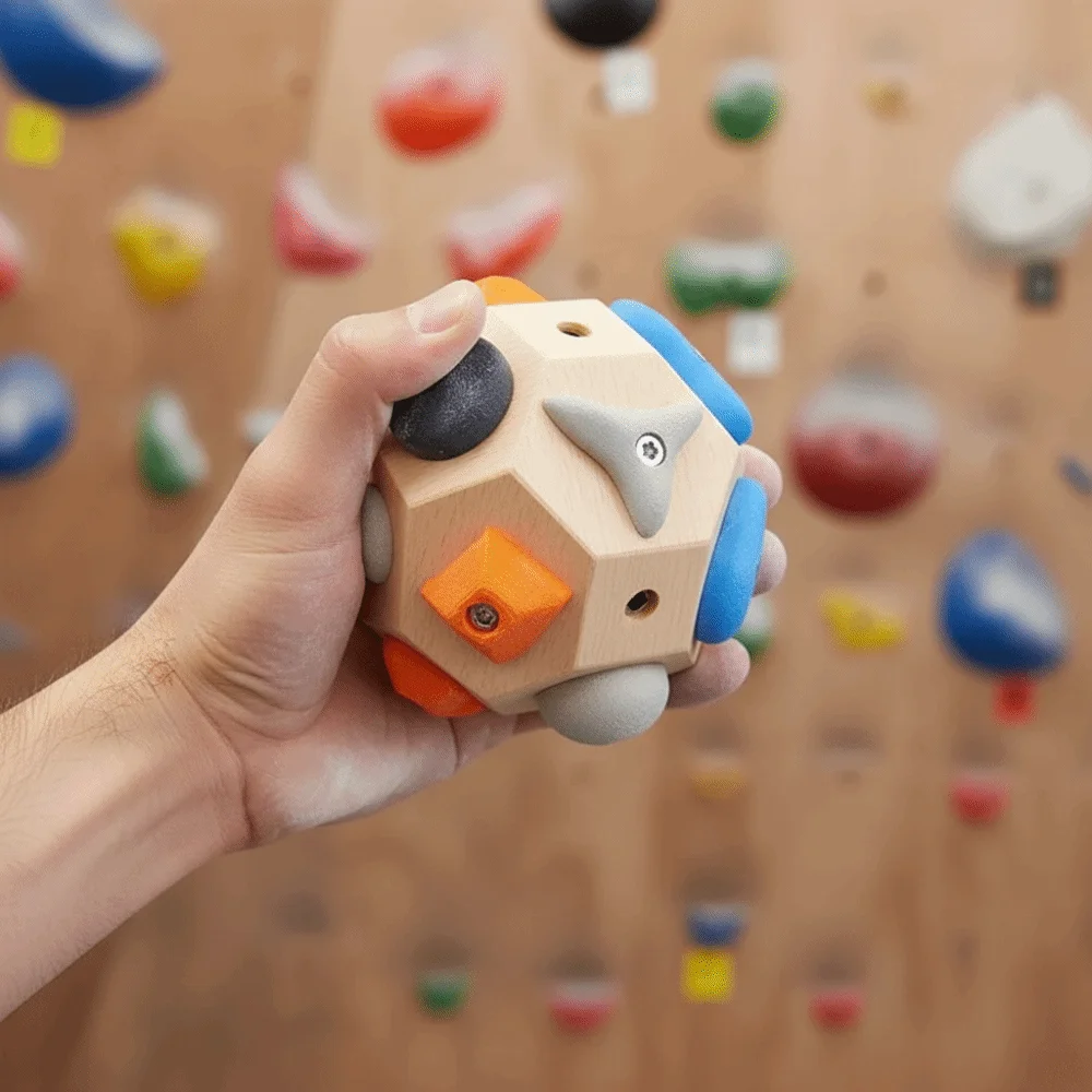 Textured Surface Boulder Training Blocks Handcrafted Design Multi-Size Protrusions Wood Climbing Holds Wood Material