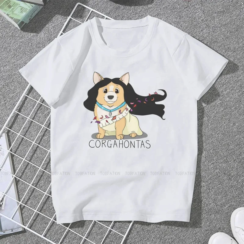 Corgahontas graphic tshirt Corgi short legs dog creative 5XL T shirt girl short sleeve special gift clothes