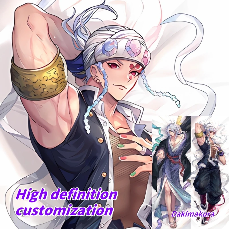 

Dakimakura Anime Pillow Case Demon Slayer Uzui Tengen Double-sided Print Of Life-size Body Pillowcase Gifts Can be Customized