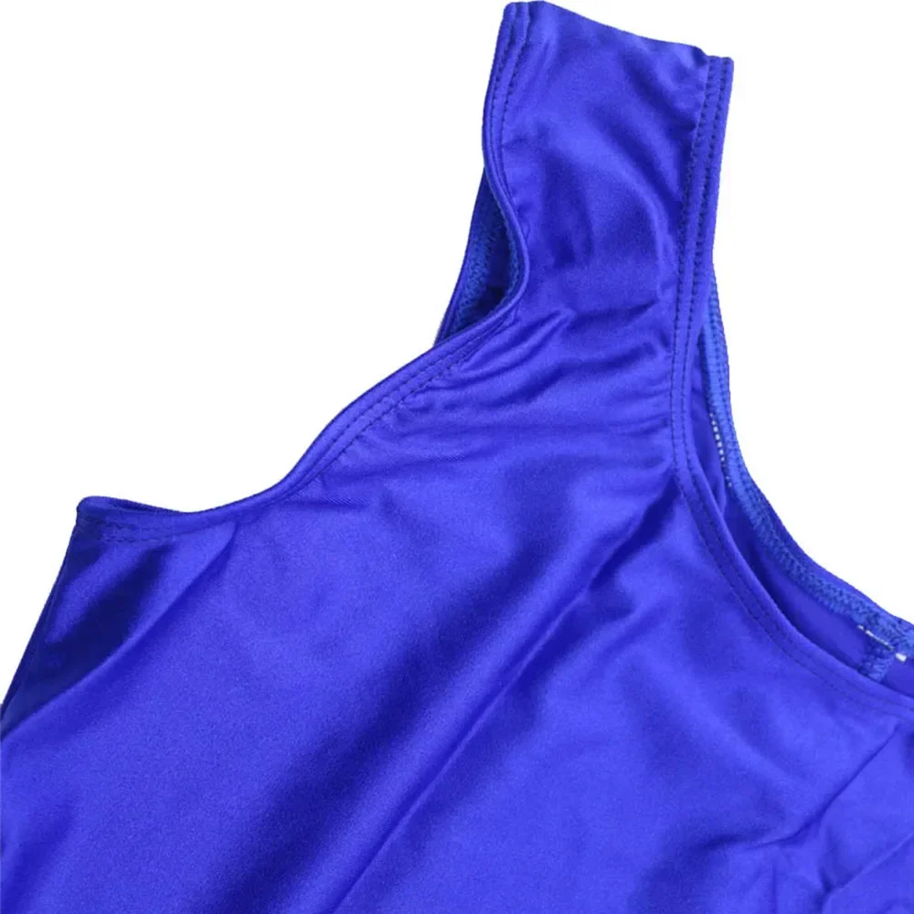 AOYLISEY المرأة بلا أكمام يوتار سراويل قصيرة Dancewear مغرفة الرقبة الكبار الباليه دنة للجنسين بذلة زي المرحلة Playsuit