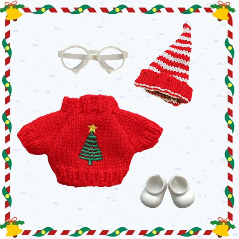 

Для 17 см куклы Лабубу, комплект Рождества и Хэллоуина, костюм Санты, костюм тыквы, сезонный подарочный набор, аксессуары Ropa Labubu