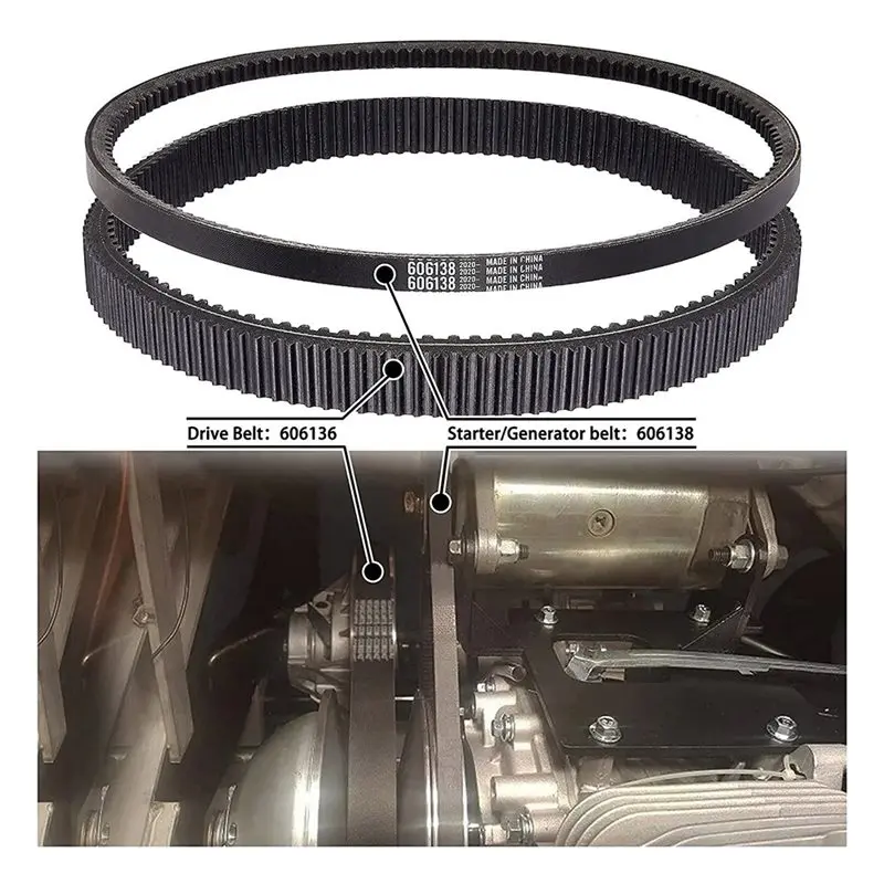 حزام بديل لعربة الجولف وحزام القيادة - لموديلات EZGO RXV TXT 2008-Up، أرقام الجزء 606136&606138 #3