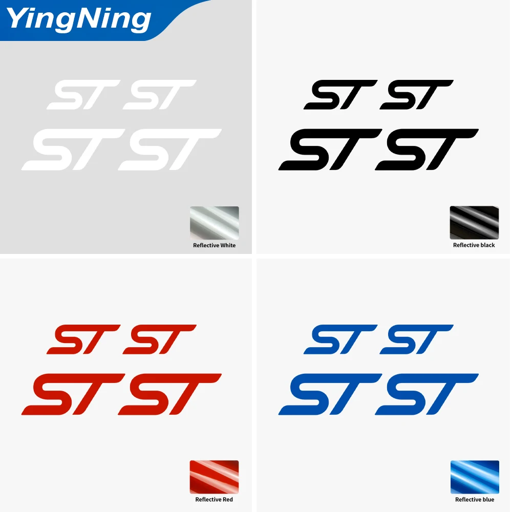 6 Buah Stiker Kaliper Rem Mobil Stiker Vinil Tahan Air Suhu Tinggi untuk Ford Focus Fiesta Mondeo Kuga S Max Puma Fusion Figo