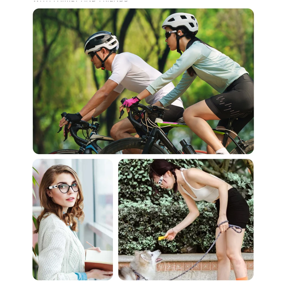 

2.7K HD Glasses Camera WiFi Motorcycle Action Cam 250mAh Battery Video Shooting Micro-camera Sound Recording for Cycling Bicycle
