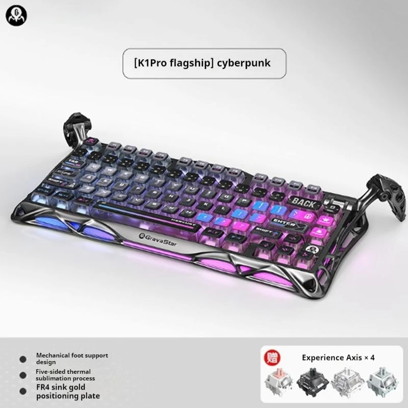 YOAINGO Gravastar 75 K1Pro Mechanical Keyboard Standardization Competition Blogs Aluminum Alloy Wireless Game Esports Christmas