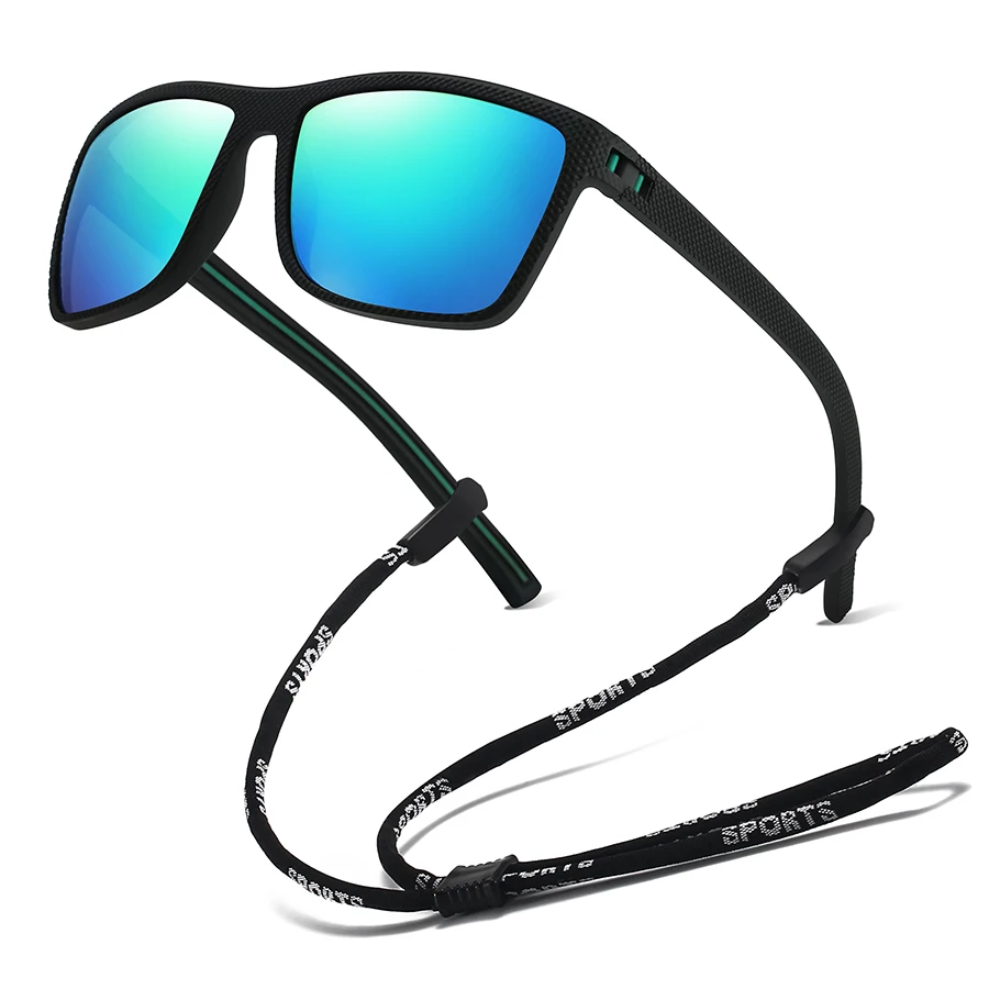 مع سلسلة الموضة الكلاسيكية مربع UV400 النظارات الشمسية الرجال النساء القيادة الصيد الملونة العصرية خفيفة الوزن نظارات السلامة في الهواء الطلق #5