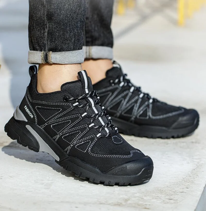 High-end Work Sneakers Steel Toe Shoes Men Safety Shoes Puncture-Proof Work Shoes Boots Fashion Indestructible Footwear Security_voghion.com
