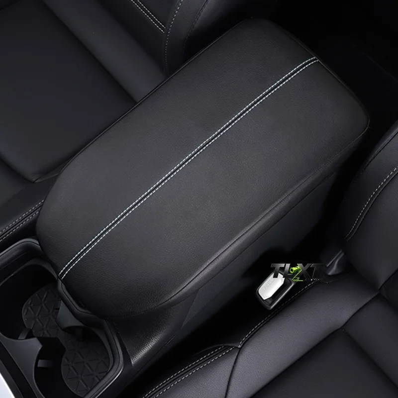 For Toyota RAV4 2020 2021 2022 Car Central Armrest Box Cover Microfiber Leather Black Armrest Box Sleeve Case Interior Accessory