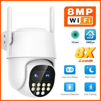 4K 8MP Dual Len WiFi Camera 8X Zoom Human Detection CCTV Video Surveillance Camera Security Protection Camera
