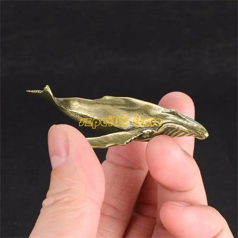 45be Messingwal Mini Figur Fengshui Ornament für Wohnzimmer oder Bürodesktop