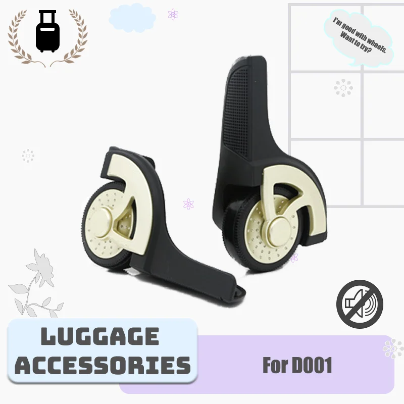 

For D001 Luggage Front Replacement Wheel Fixed Straight Wheel Durable and Quiet Rolling Luggage Accessory