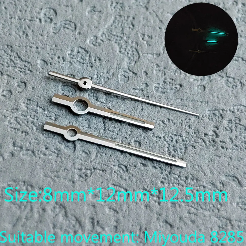 Lancette dell'orologio Miyouda8285 mani blu lancette luminose accessori per orologi di seconda mano lancette dell'orologio lancette argento una parte