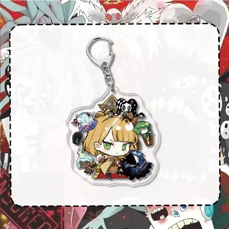 10PCS HOT Anime Lobotomy Corporation 2026NEW Acrylic Keychain Bag Pendant Roland/Angela/Malkuth Cosplay Bag Acrylic KeyRing 6CM