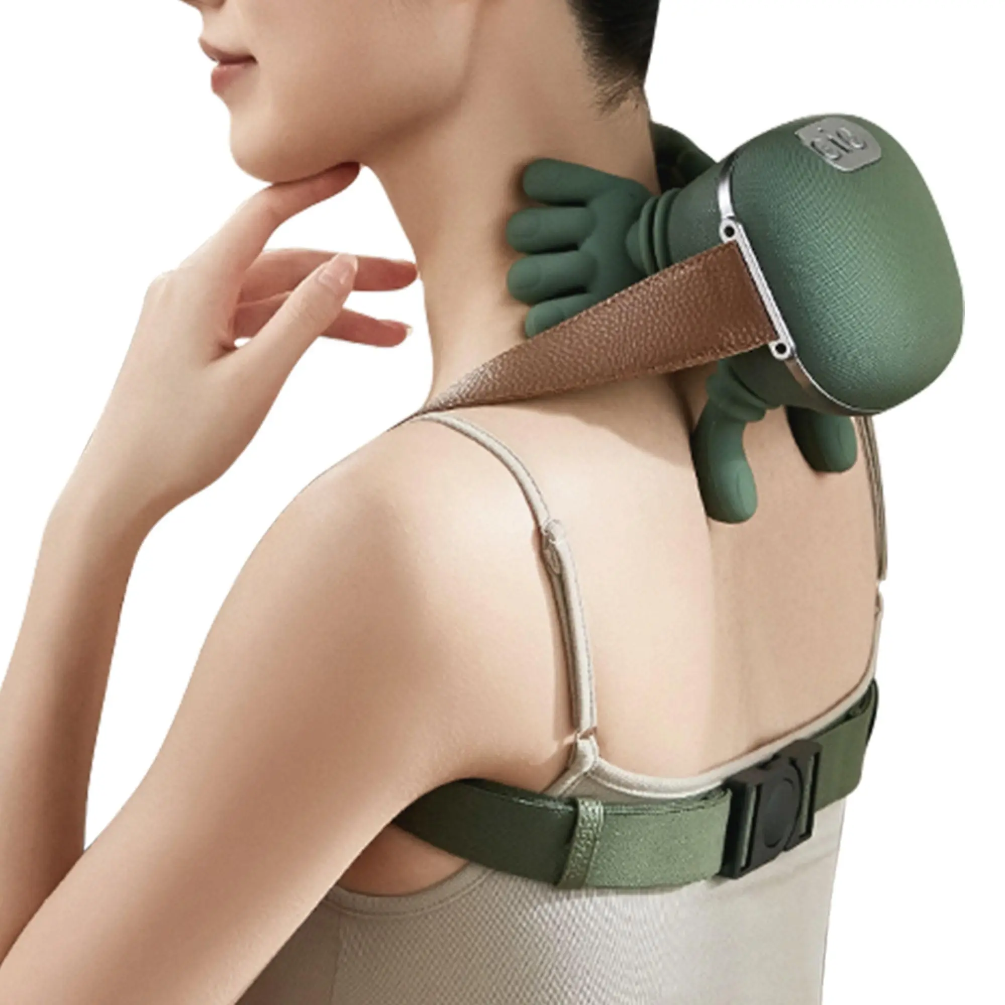 Bionic Heated Massage Master Neck and Shoulder Massager for Pain Relief Deep Tissue Wireless Portable Electric Shiatsu