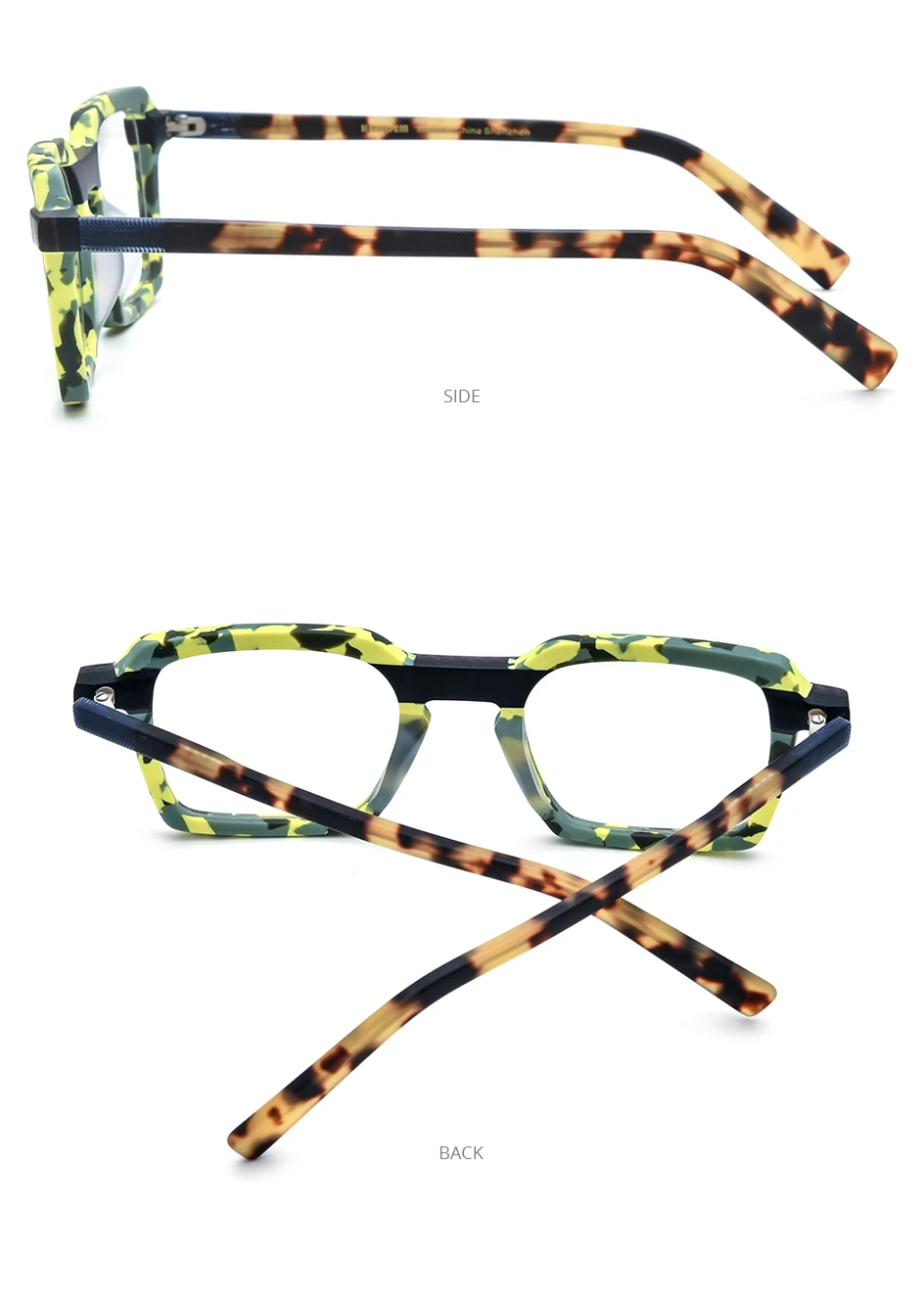 HEPIDEM Matte Acetat Brille Rahmen Männer Marke Design Quadratische Brillen Frauen Japanische Handgemachte Brille Johnny Depp Brillen 9381 – Detail 7