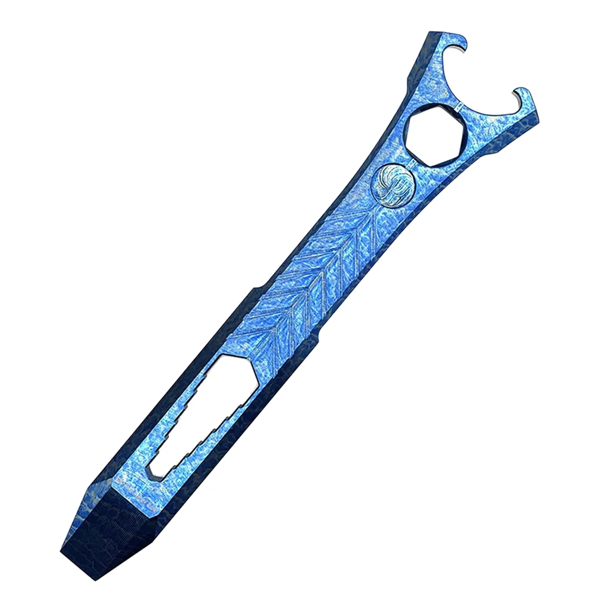 2025 + سبائك التيتانيوم قضيب رفع أداة متعددة فتاحة الزجاجات حجم صغير متعدد أداة قضيب رفع وجع مفك البراغي