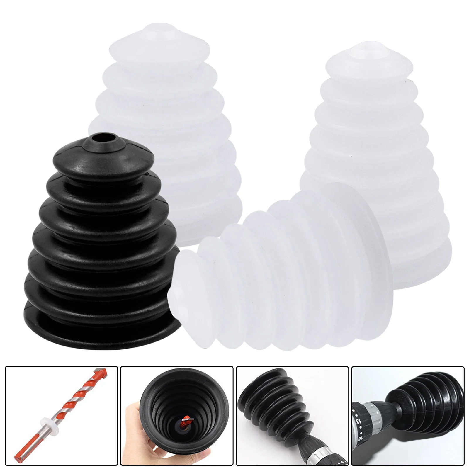 Drill Dust Cover Collector With Washer Rubber Hammer Electric Drill Dustproof Cover Collector Device For Electric Hammer