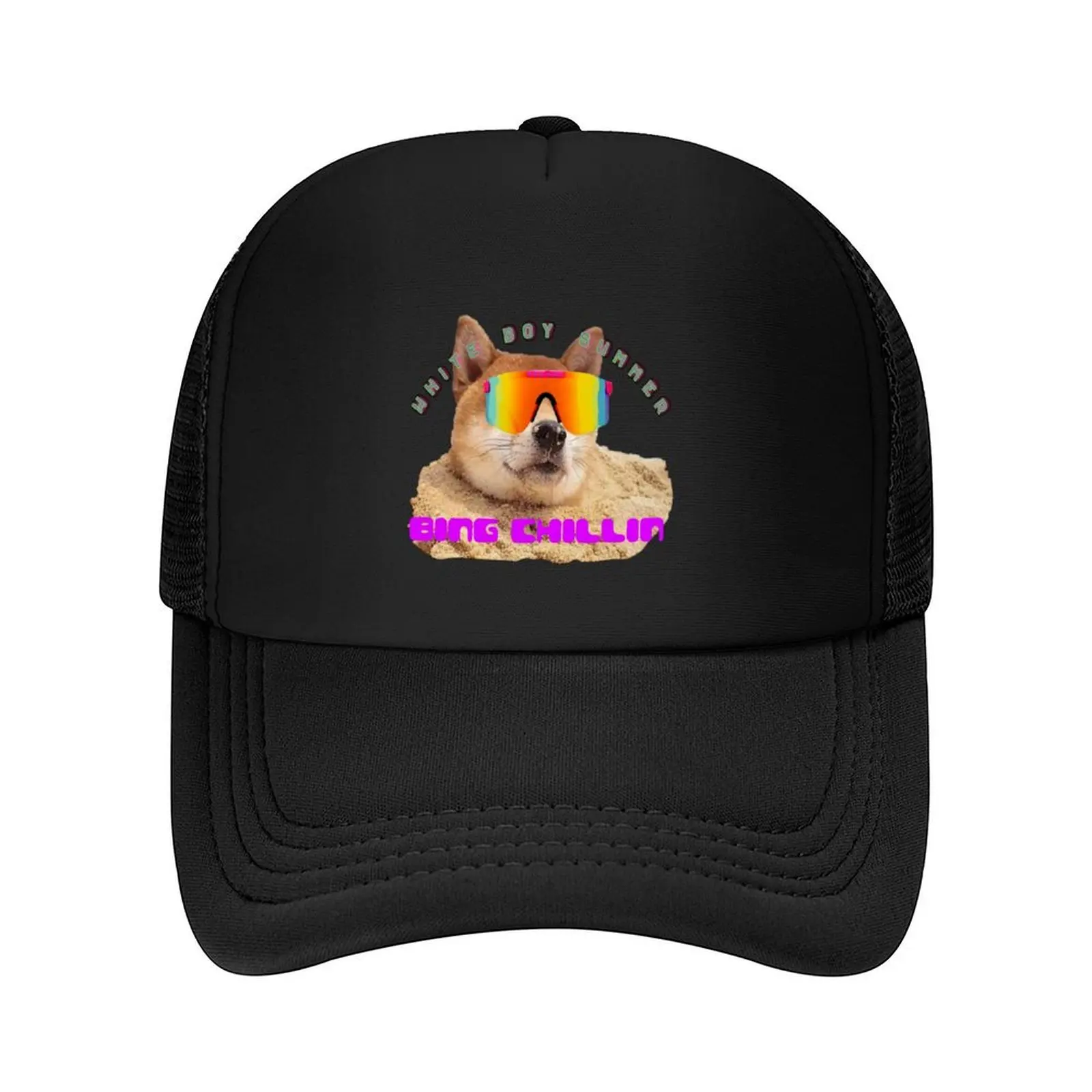 White Doge Summer Baseball Cap Beach Funny hats fishing hat luxury woman cap Designer Man Women's