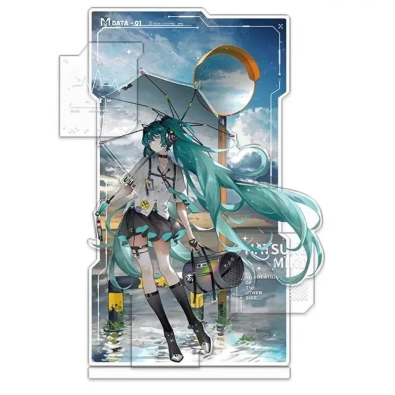 Hatsune Mikuo Acryl Stand Figur Virtual Idol Anime Peripheriegeräte Niedliche Cartoon Originalität Desktop Ornament Schultasche Dekoration
