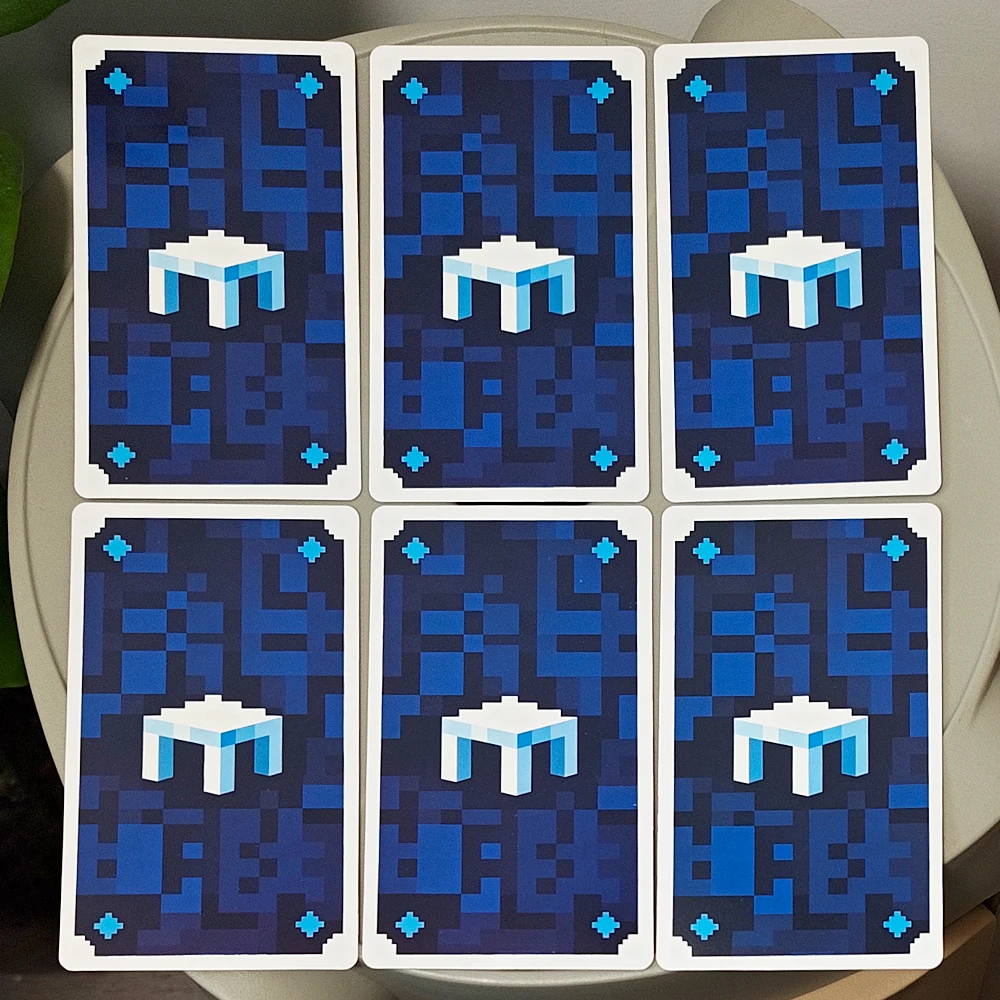 Blocks World Tarot - 12*7cm Pixel Art Tarot Deck for Gamers & Collectors, 22 Major Arcana Cards