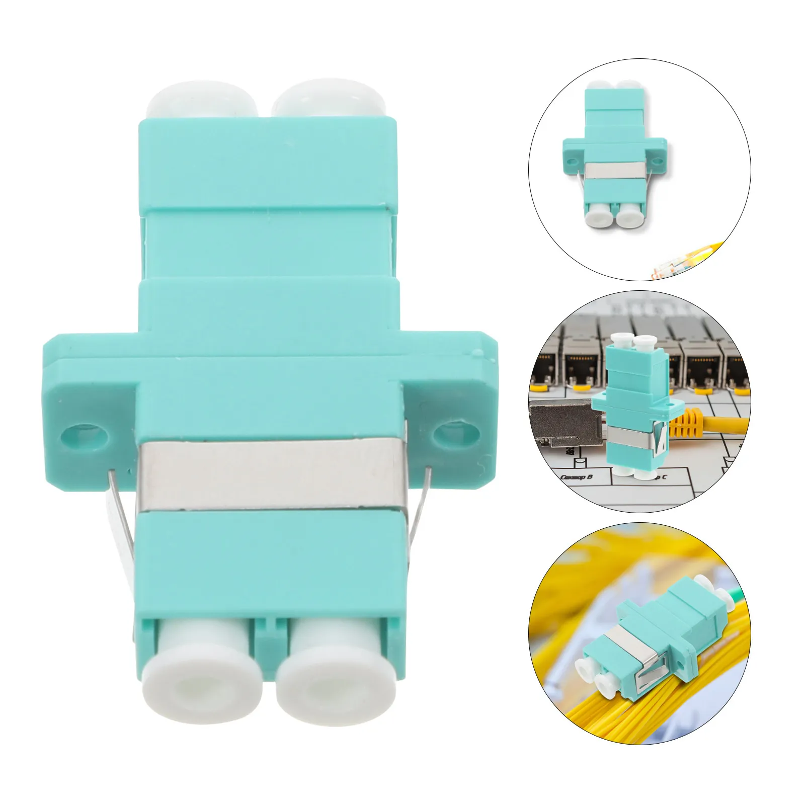 5Pcs Lc to Lc Split Fiber Adapter Flange Coupler for Networking Optical Fiber Connectors High Stability Low Loss Data Center Use