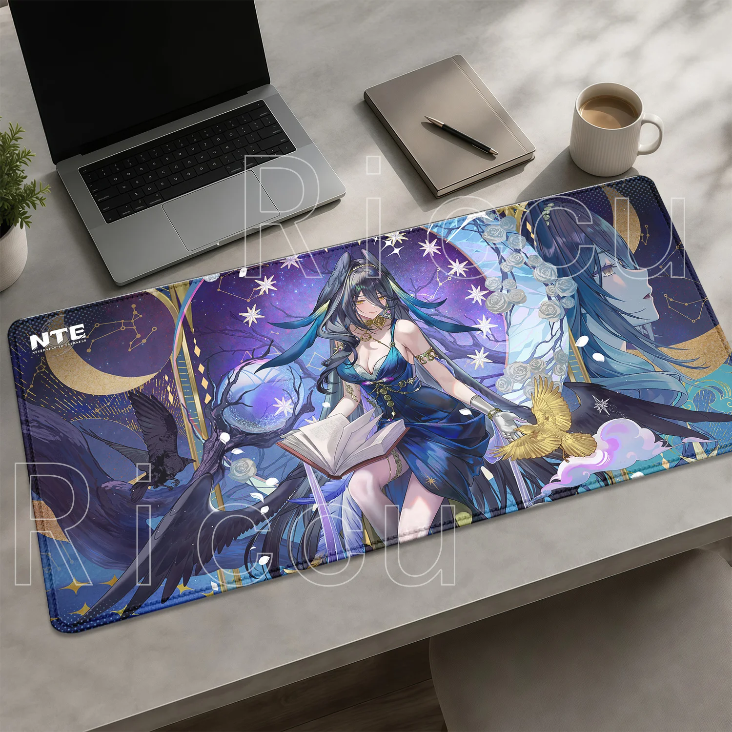 ‌HD Printing Blackbird Mousepad NTE Neverness To Everness Anime Girl Mouse Pad Non-Slip Office Accessories Overlock XXL Desk Mat